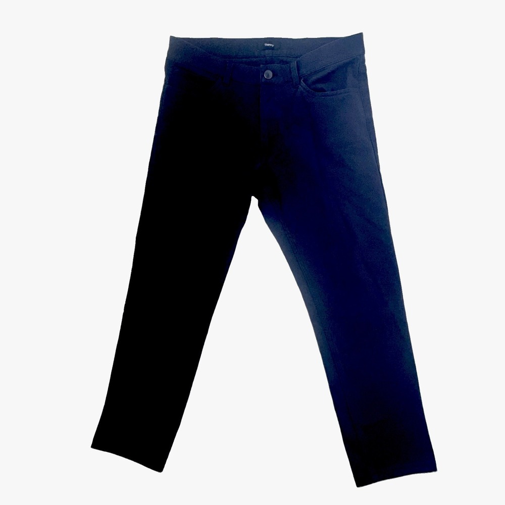 Theory Raffi Pants Mens 31x 29 Navy Blue Neoteric Twill Stretch Five Pocket Slim